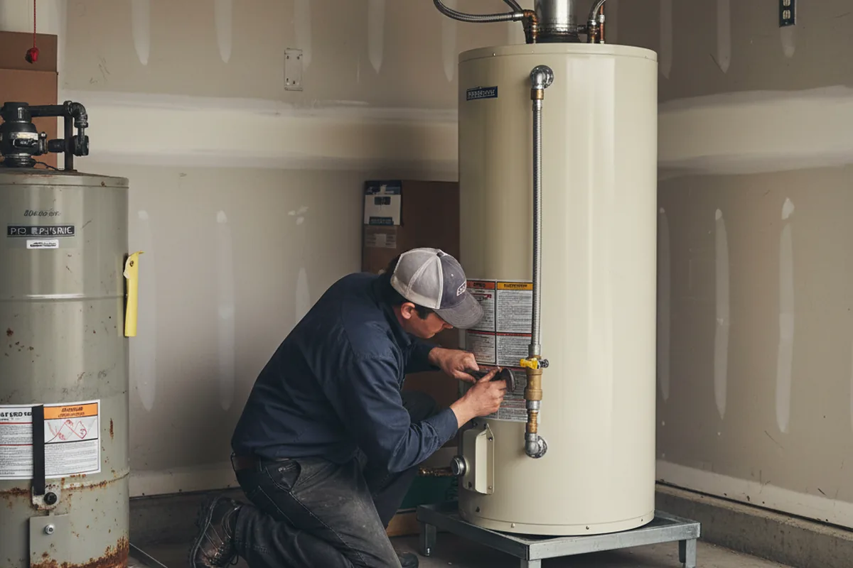 Water heater and shutoff valve replacement in Flintstone